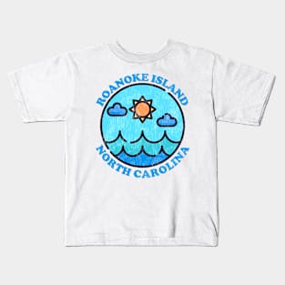 Roanoke Island, NC Summertime Vacationing Ocean Skyline Kids T-Shirt